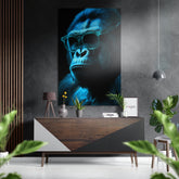 Wise Monkey Brushed Aluminum Dibond Wall Art.